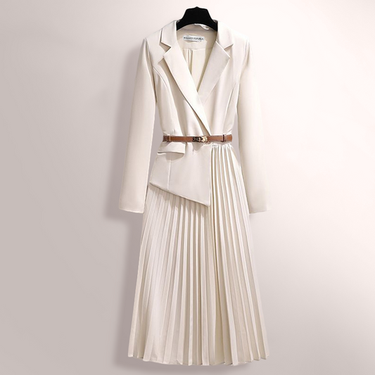 Calienne Intricate Pleated Trench Coat